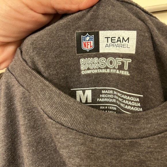 NFL Team Apparel Gray Ring Spun T-Shirt - Picture 2 of 2